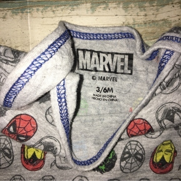 Marvel Faces Grey Onsie - Picture 4 of 4